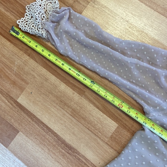 GAB brand layered sheer rosé blush blouse NO SIZE TAG —my GUESS IS L/XL - Picture 7 of 9